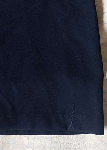 Lacivert V Yaka Midi Kalem Elbise - Görsel 8