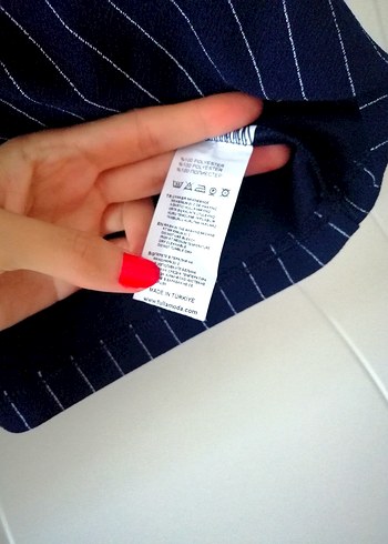 xl Beden Çizgili V Yakalı Mini Bustiyer