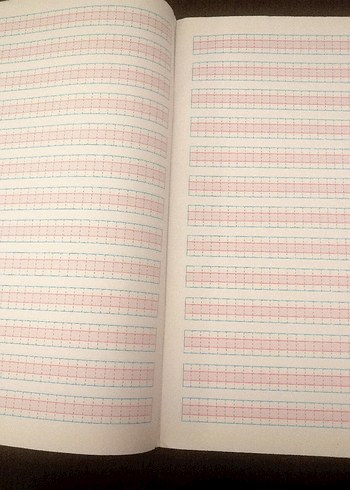 Beden Kılavuzlu Dik Çizgili Yazı Defteri