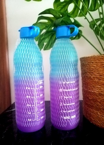 Renkli Büyük Cam Suluk - Görsel 2