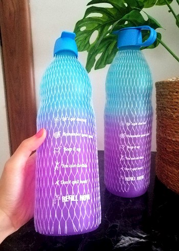 Renkli Büyük Cam Suluk - Görsel 10