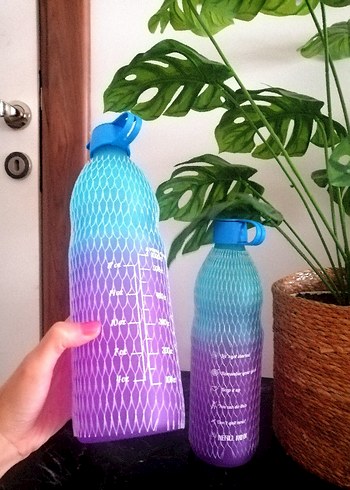 Renkli Büyük Cam Suluk - Görsel 8