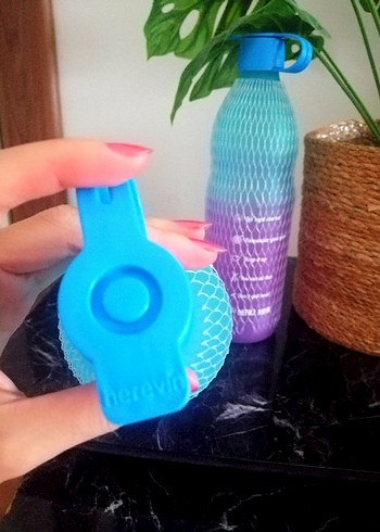 Renkli Büyük Cam Suluk - Görsel 4