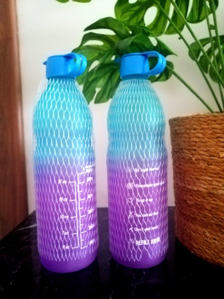 Renkli Büyük Cam Suluk - Görsel 2