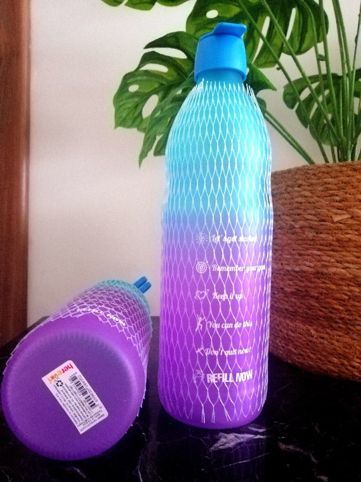 Renkli Büyük Cam Suluk - Görsel 3