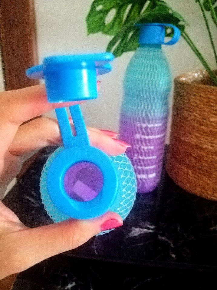 Renkli Büyük Cam Suluk - Görsel 5