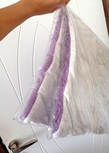 Lila Peluş Payetli Kırlent - Görsel 9