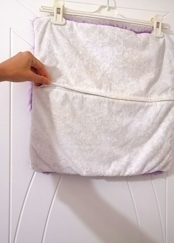 Lila Peluş Payetli Kırlent - Görsel 10