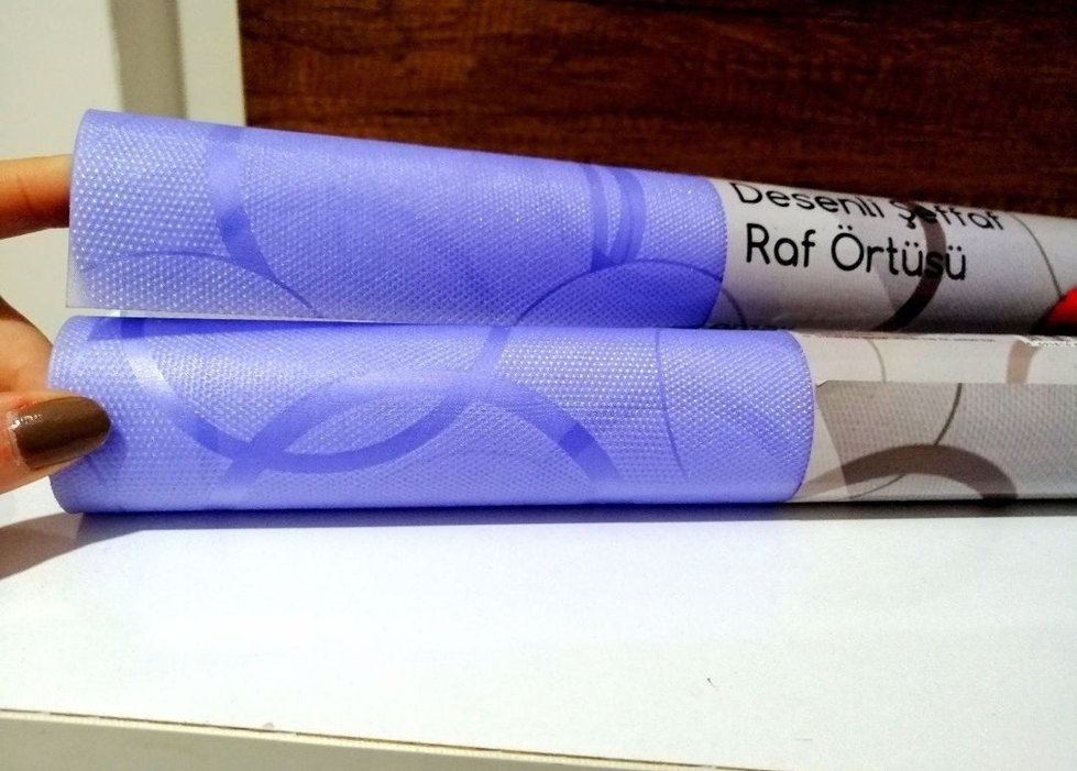 Mor Şeffaf Dolap İçi Raf Örtüsü - Görsel 3