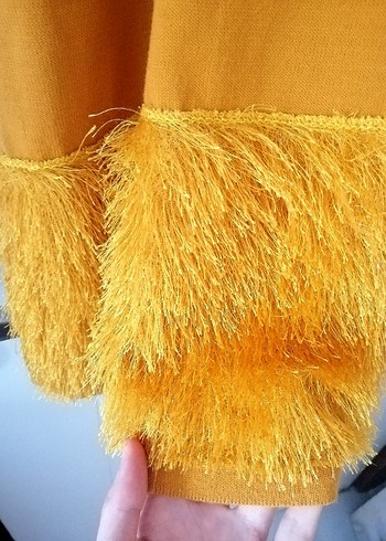 Püskül Detaylı Kadın Triko Tunik - Görsel 8