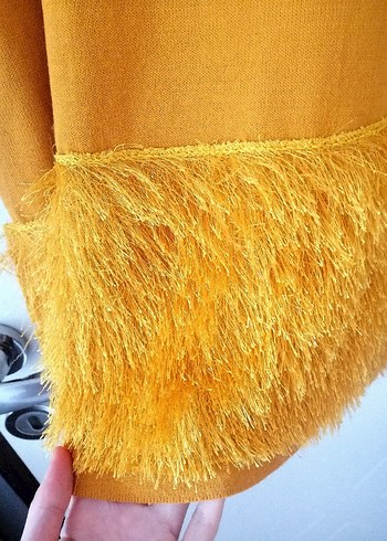 Püskül Detaylı Kadın Triko Tunik - Görsel 6