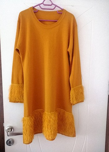 Püskül Detaylı Kadın Triko Tunik - Görsel 2