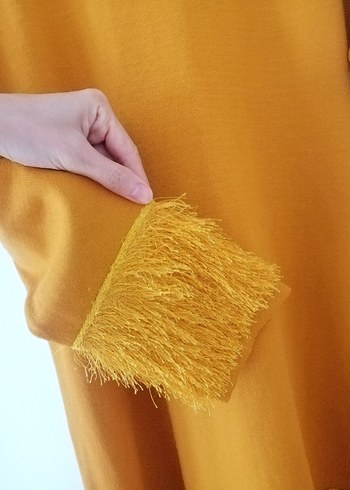 Püskül Detaylı Kadın Triko Tunik - Görsel 3