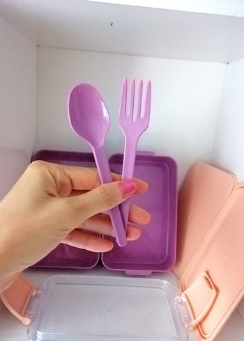 Pembe Pastel Saklama Kabı Beslenme Seti - Görsel 6