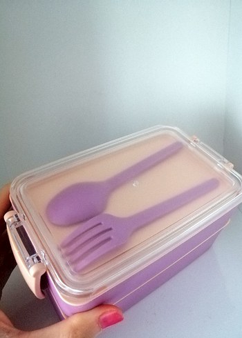 Pembe Pastel Saklama Kabı Beslenme Seti - Görsel 5