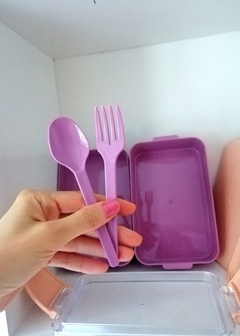 Pembe Pastel Saklama Kabı Beslenme Seti - Görsel 8