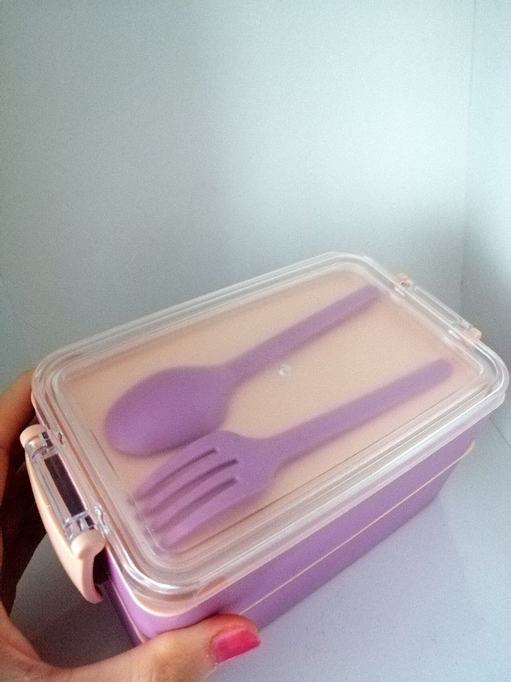 Pembe Pastel Saklama Kabı Beslenme Seti - Görsel 5