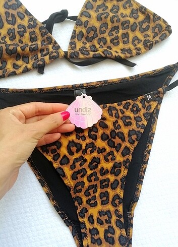 m Beden Leoparlı Bikini Takımı