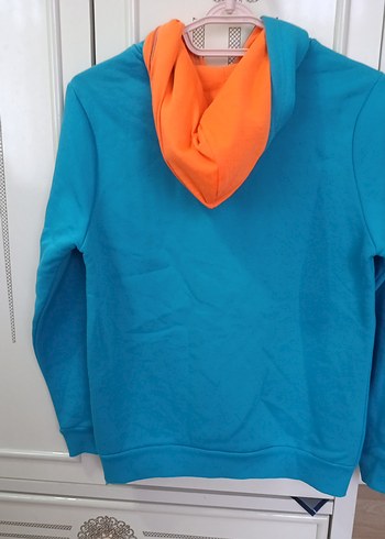 Erkek Çocuk Mavi Kapüşonlu Sweatshirt - Görsel 7