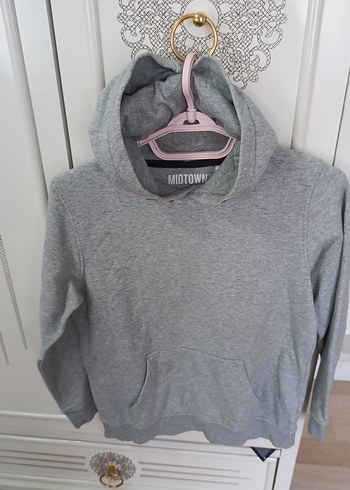 Gri Erkek Çocuk Kapüşonlu Sweatshirt - Görsel 5