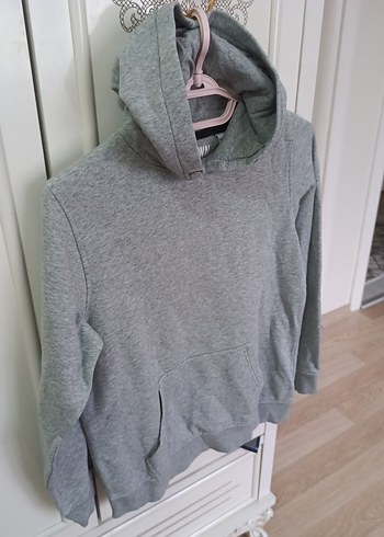 Gri Erkek Çocuk Kapüşonlu Sweatshirt - Görsel 6