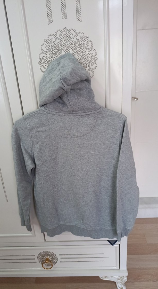 Gri Erkek Çocuk Kapüşonlu Sweatshirt - Görsel 4