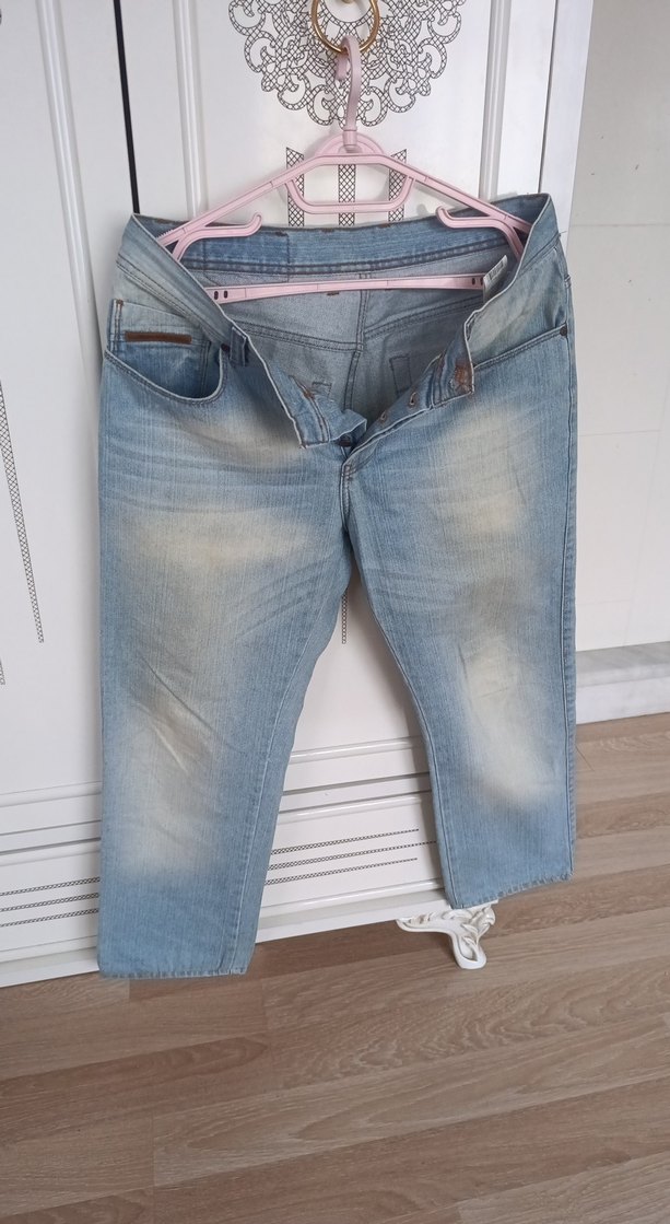 Mavi Loose Fit Kısa Boy Denim Pantolon - Görsel 4