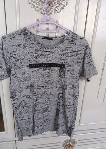 Gri Baskılı Tişört ve Kot Pantolon Takımı - Görsel 8