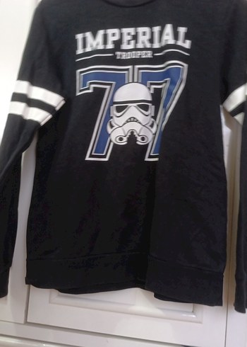 Erkek Siyah Baskılı Uzun Kollu Sweatshirt - Görsel 4