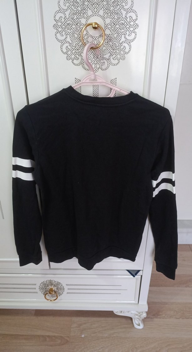 Erkek Siyah Baskılı Uzun Kollu Sweatshirt - Görsel 3