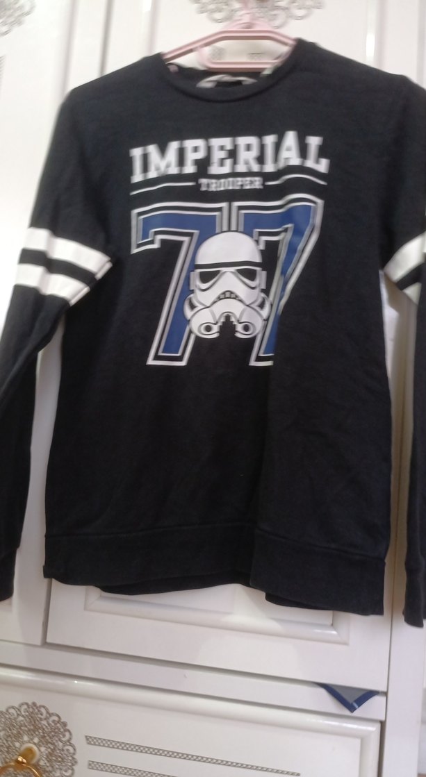 Erkek Siyah Baskılı Uzun Kollu Sweatshirt - Görsel 4