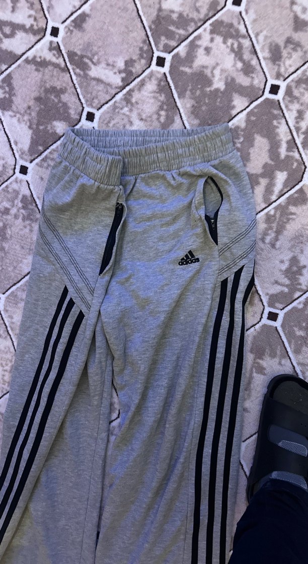 Gri Adidas Erkek Spor Eşofman Altı boy 95 bel 40 - Görsel 2