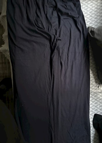 ErkekSiyah Keten Salaş Uzun Pantolon boy 100 cm - Görsel 4