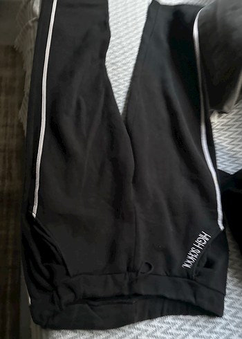 Erkek Siyah Bol Kesim  boy 100 Eşofman Altı lxx ip - Görsel 7