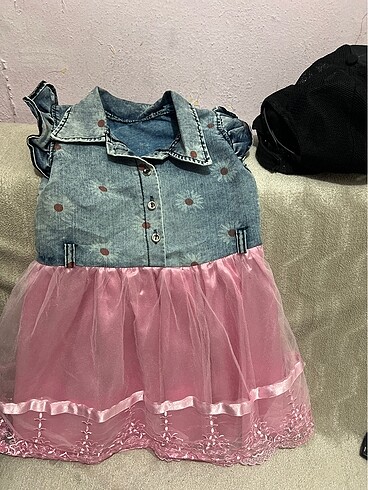 7 Yaş Beden çeşitli Renk Çok şık elbise boy 63 cm etek genişliği 60 cm
