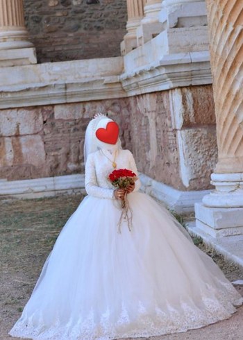 Prenses Model Beyaz tesetür Gelinlik