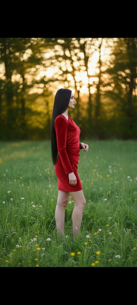 Bordo Drapeli Uzun Kollu Midi Elbise - Görsel 2