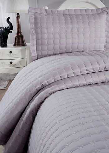 Gri Kareli Yatak Örtüsü - Görsel 2