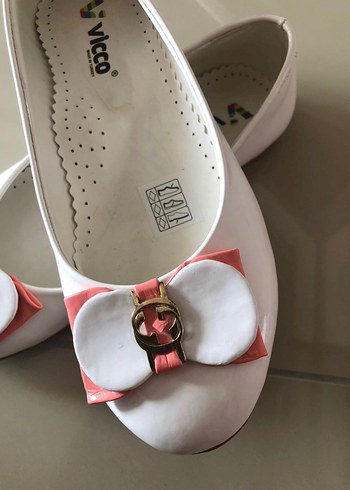 Vicco Beyaz Dolgu Topuklu çoçuk Babet - Görsel 4