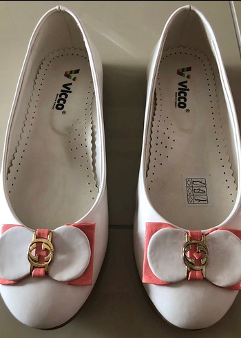 Vicco Beyaz Dolgu Topuklu çoçuk Babet - Görsel 2