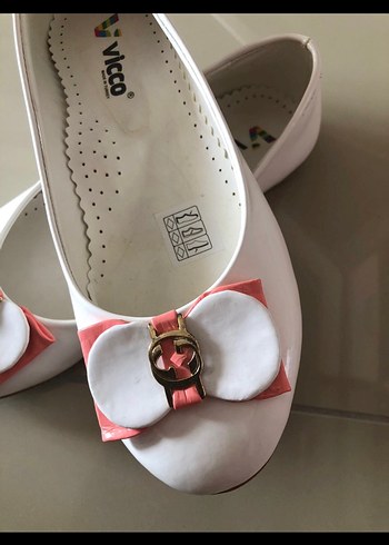 Vicco Beyaz Dolgu Topuklu çoçuk Babet - Görsel 3