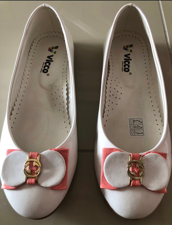 Vicco Beyaz Dolgu Topuklu çoçuk Babet - Görsel 2