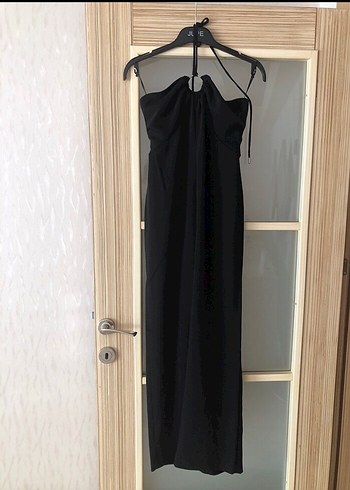 Zara Kadın Siyah Straplez Uzun Tulum