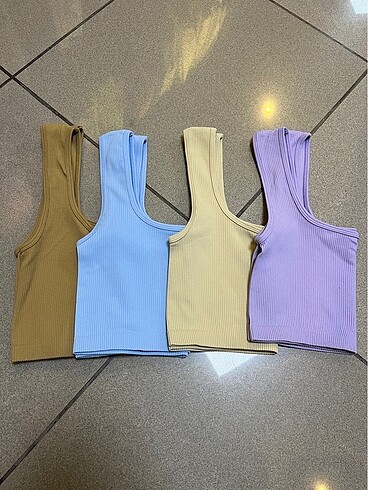 s Beden camel Renk Dilvin fitilli crop