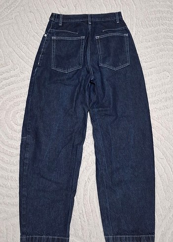 Lacivert balon kesim jean - Görsel 2