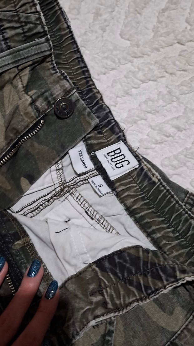 Kamuflaj Desen y2k bdg Kargo Pantolon - Görsel 3