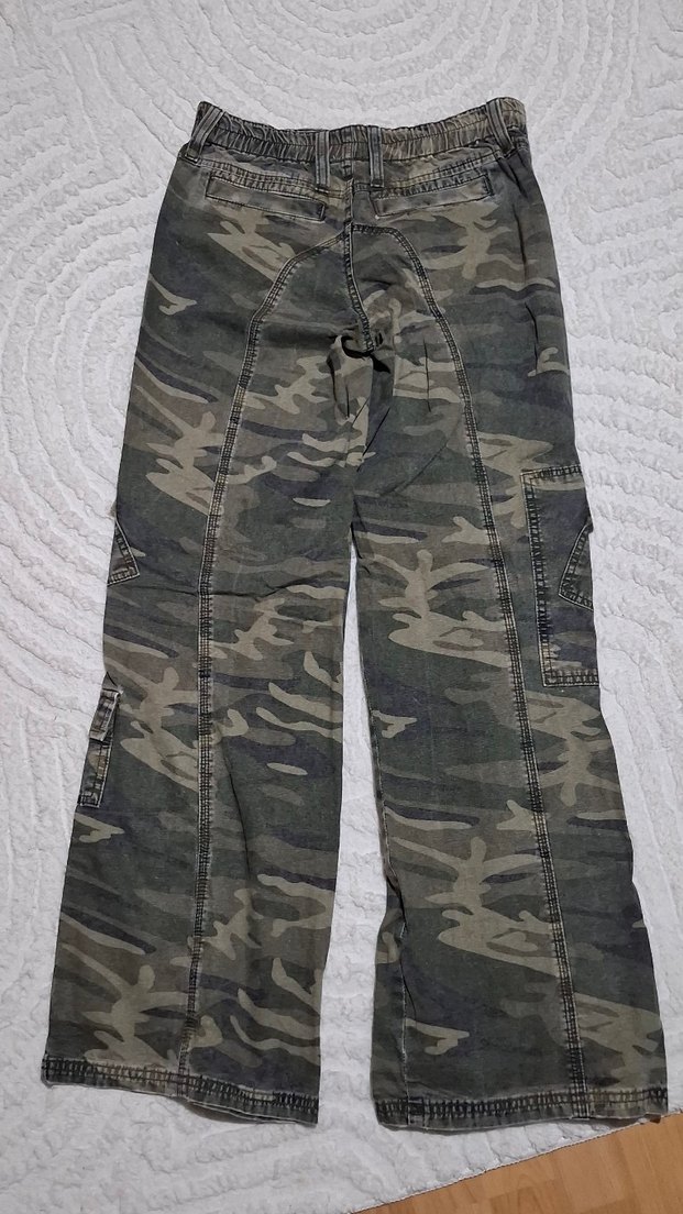 Kamuflaj Desen y2k bdg Kargo Pantolon - Görsel 2