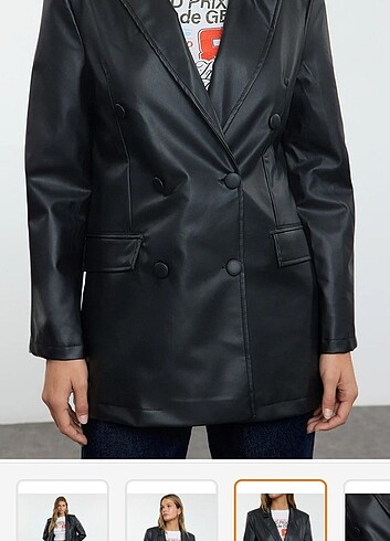 m Beden Deri blazer 