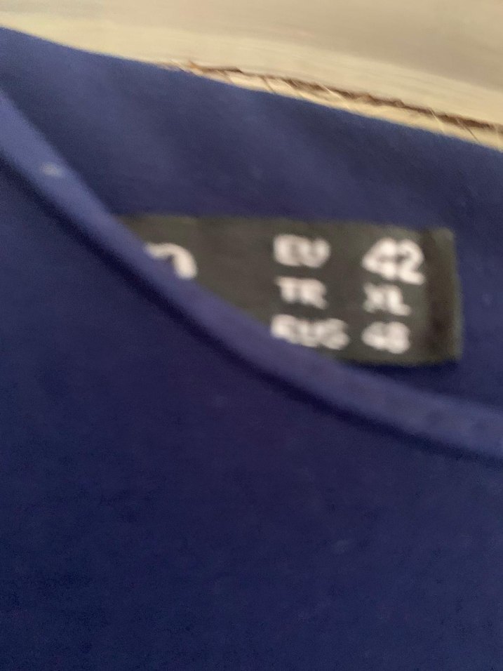 Lacivert Uzun şifon Elbise - Görsel 4