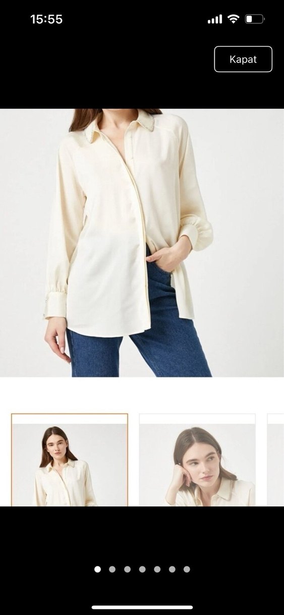 Koton saten gömlek - Görsel 3